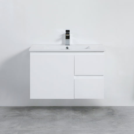 Nordic Wall-Hung PVC White Vanity N-73RWH