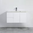 Nordic Wall-Hung PVC White Vanity N-93LWH