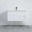 Nordic Wall-Hung PVC White Vanity 93RWH