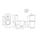 Kimi Junior Wall Faced Toilet Suite Dual Flush 600*340*770mm V600J — detail 2