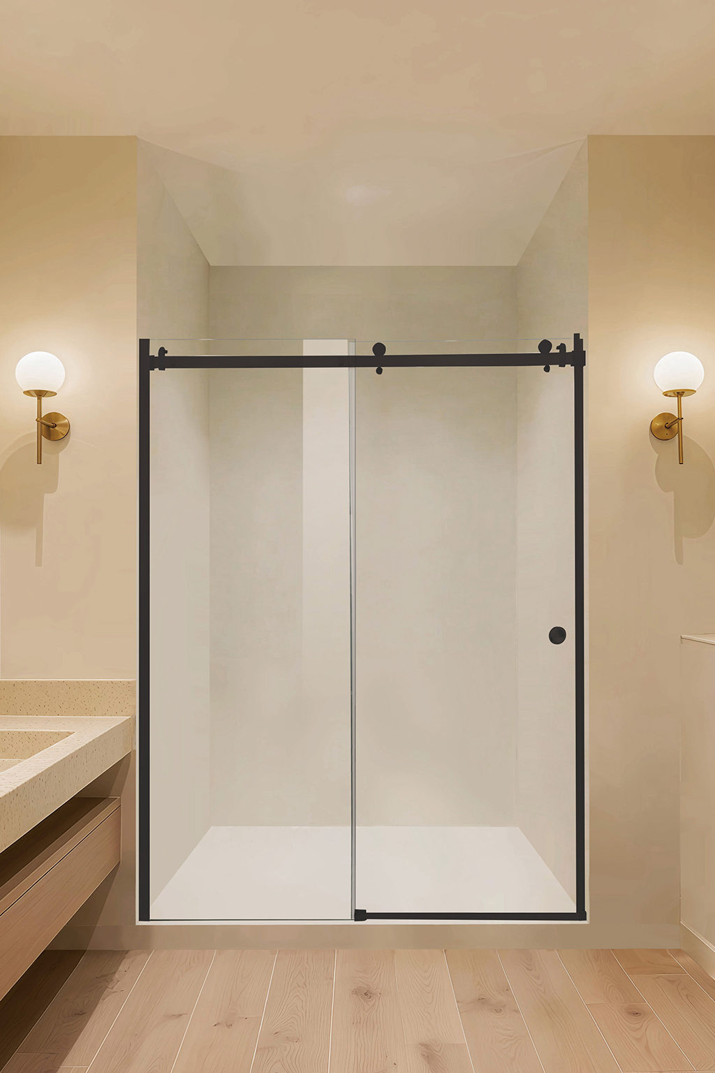 Glass Package A - Frameless Single Sliding Shower Door WTW-GLASS — detail 3