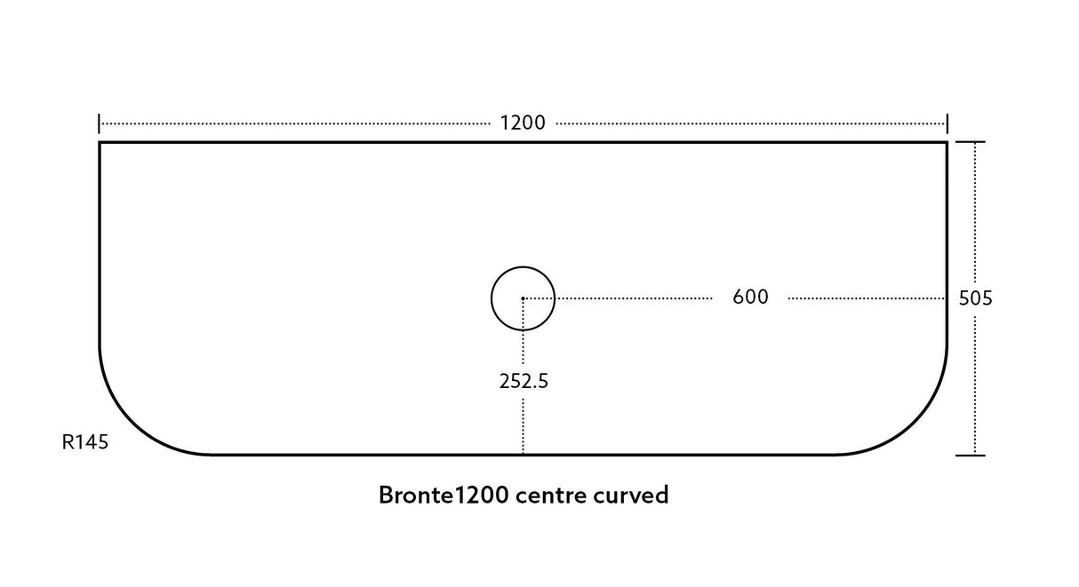 Bronte Wall-Hung PVC Curved Vanity KC125W — detail 4