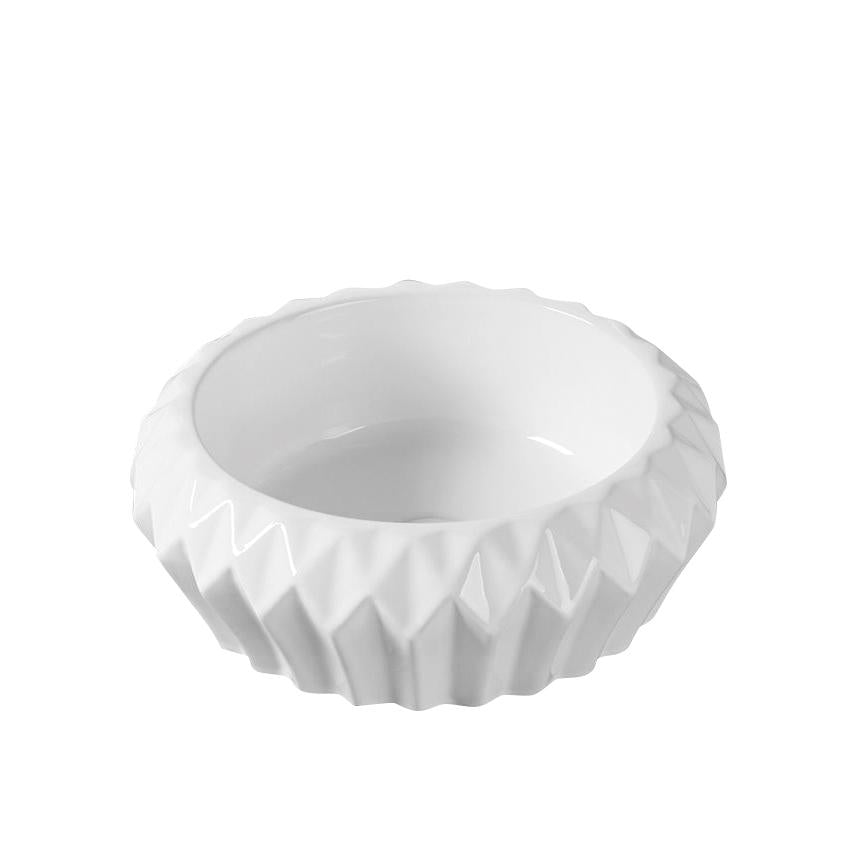 VITO Oslo Diamond Round Ceramic Above-Counter Basin 400*400*150mm OS535 — detail 4