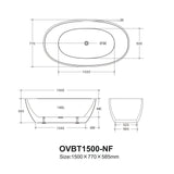 Olivia OVBT1500 Freestanding Bathtub — detail 4
