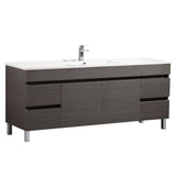 Evie Dark Brown Free-Standing PVC Vanity EV154L-DB