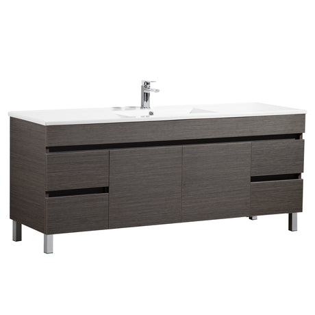Evie Dark Brown Free-Standing PVC Vanity EV154L-DB