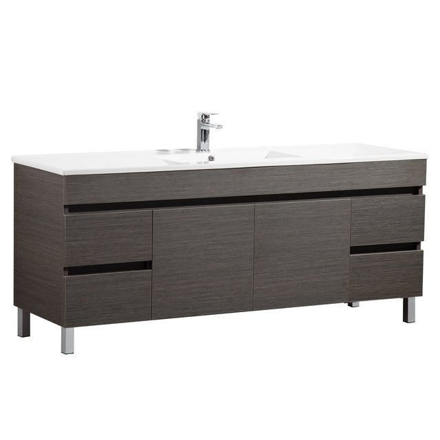 Evie Dark Brown Free-Standing PVC Vanity EV154L-DB