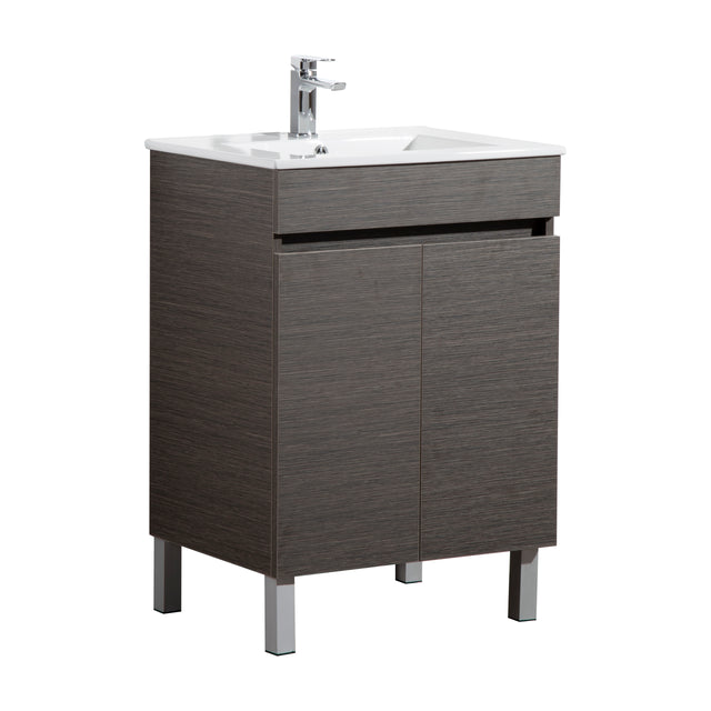 Evie Dark Brown Free-Standing PVC Vanity Evie EV64L-DB