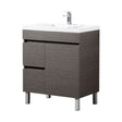 Evie Dark Brown Free-Standing PVC Vanity EV74LL-DB