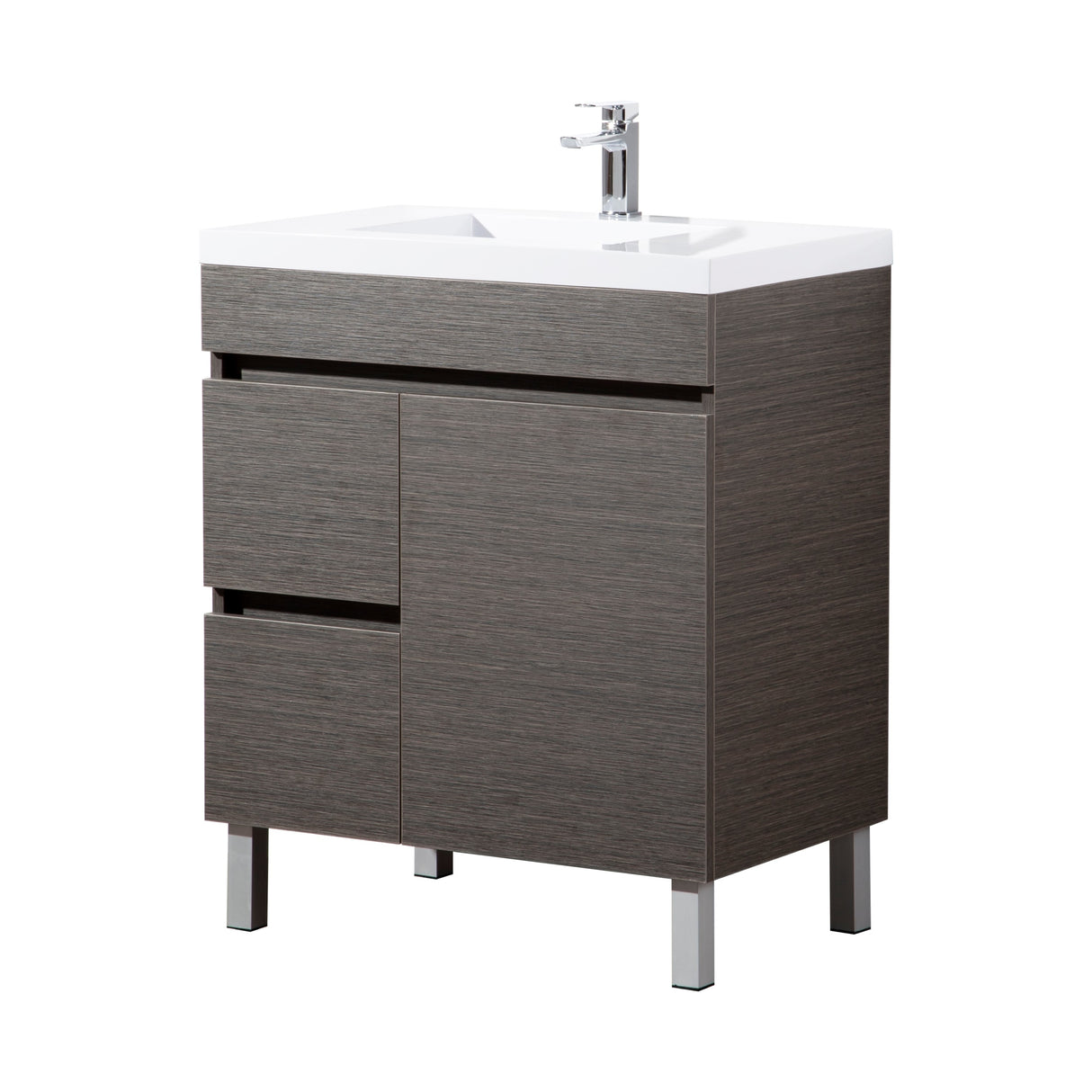 Evie Dark Brown Free-Standing PVC Vanity EV74LL-DB