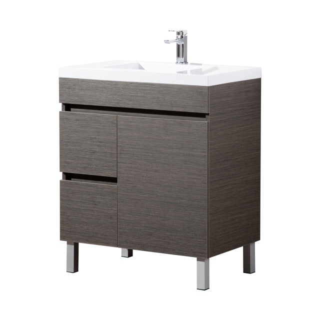 Evie Dark Brown Free-Standing PVC Vanity EV74LL-DB