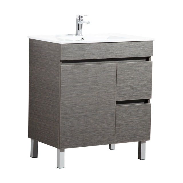 Evie Dark Brown Free-Standing PVC Vanity EV74RL-DB