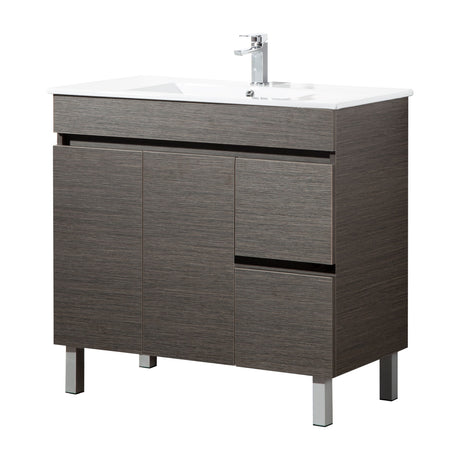 Evie Dark Brown Free-Standing PVC Vanity EV94RL-DB