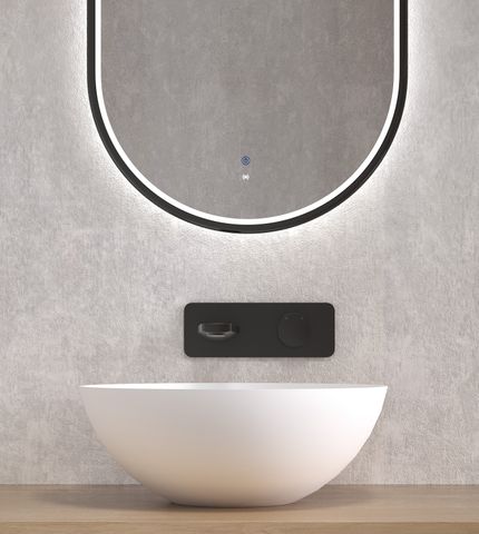 London Solid Surface 400x400x150 Matte White Basin NF — detail 2