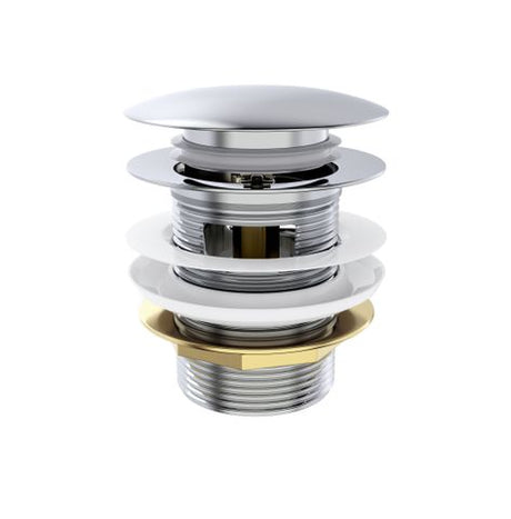 Mushroom Bath Pull Out Popup Waste Overflow Chrome