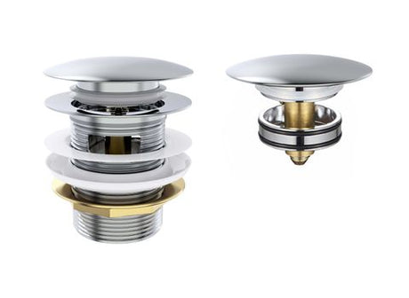 Mushroom Bath Pull Out Popup Waste Overflow Chrome — detail 3