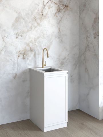 Mini Laundry 430mm Hampshire White with Pure White Top — detail 2