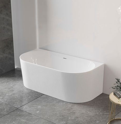 Attica Noosa 1500 Gloss White BTW Multi-fit Bath with Overflow — detail 2