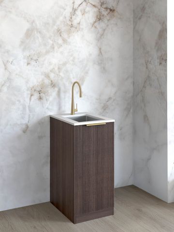 Mini Laundry 430mm Havana Sable Walnut with Pure White Top — detail 2