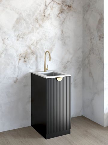 Mini Laundry 430mm Marlo Black with Pure White Top — detail 2