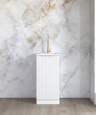 Mini Laundry 430mm Noosa White with Pure White Top