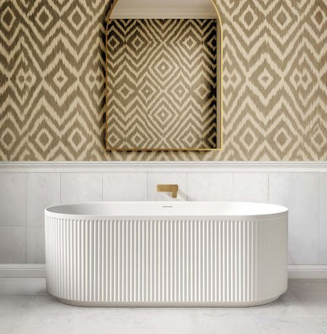 Attica Havana 1700 Gloss White Fluted Bath with Overflow — detail 4