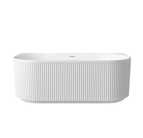 Attica Havana 1700 Matte White BTW Multi-fit Fluted Bath with Overflow