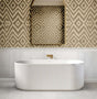 Attica Havana 1500 Gloss White Fluted Bath with Overflow