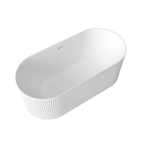 Attica Havana 1500 Matte White Fluted Bath with Overflow — detail 6