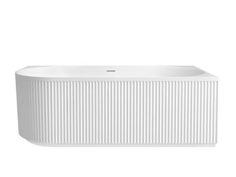 Attica Havana Right Corner 1700 Matte White Fluted Bath with Overflow