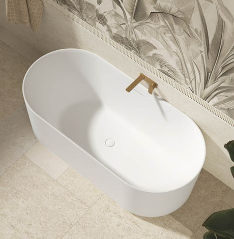 Attica Celine 1500 Matte White Bath with Overflow — detail 2