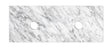 Natural Carrara Marble 1200x465x18 Top Double Bowl