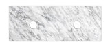Natural Carrara Marble 1200x465x18 Top Double Bowl