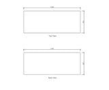 Natural Carrara Marble 1200x465x18 Top No Hole — detail 2