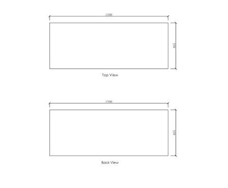 Natural Carrara Marble 1200x465x18 Top No Hole — detail 2