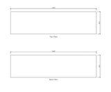 Natural Carrara Marble 1800x465x18 Top No Hole — detail 2