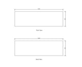 Natural Carrara Marble 1500x465x18 Top No Hole — detail 2