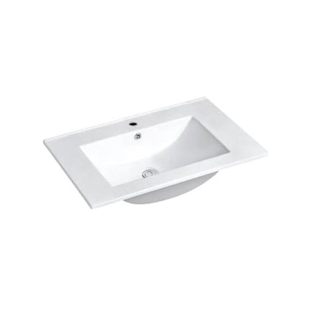 Laguna 600mm Natural American Oak Wall Hung Vanity with Ceramic Top — detail 3