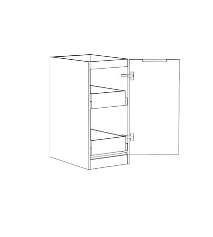 Byron/Bondi Laundry 415 Natural Oak Base Cabinet with internal Drawer — detail 3