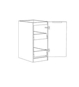 Byron/Bondi Laundry 415 Natural Oak Base Cabinet with internal Drawer — detail 3