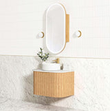 Bondi 750mm Woodland Oak Fluted Curve Cabinet Only — detail 2