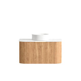 Bondi 900mm Woodland Oak Fluted Curve Cabinet Only — detail 6