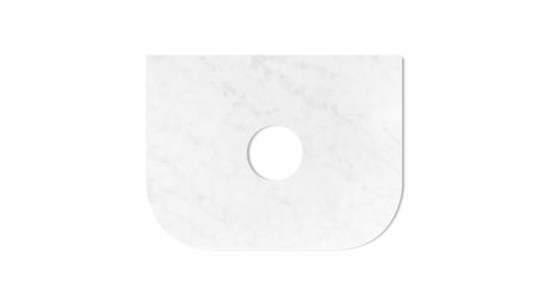 Bondi 600mm Woodland Oak Fluted Curve Vanity with Cloudy Carrara Top — detail 6