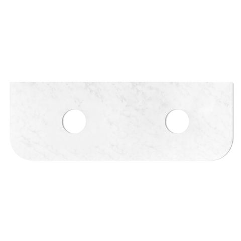 Bondi 1500mm Woodland Oak Fluted Curve Vanity with Cloudy Carrara Top — detail 7
