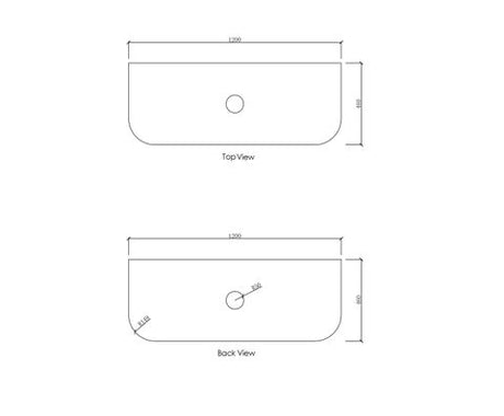 Bondi 1200mm Natural Oak Wall Hung Curve Vanity with Natural Carrara Marble Top — detail 3