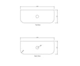 Bondi 1200mm Satin White Fluted Wall Hung Curve Vanity with Natural Carrara Marble Top — detail 3