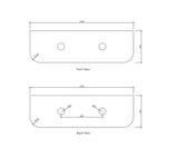 Bondi 1500mm Black Oak Wall Hung Curve Vanity with Natural Carrara Marble Top — detail 3