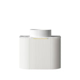 Bondi 600mm Satin White Fluted Wall Hung Curve Vanity with Natural Carrara Marble Top