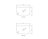 Bondi 750mm Natural Oak Wall Hung Curve Vanity with Natural Carrara Marble Top — detail 3