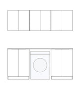 Laundry Kit 1960B Bondi White with Natural Carrara Marble Top